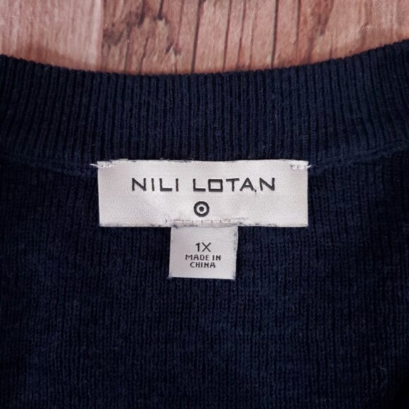 Nili Lotan Target Womens 1X Striped Crewneck Pullover Cashmere Blend Sweater - Picture 9 of 15